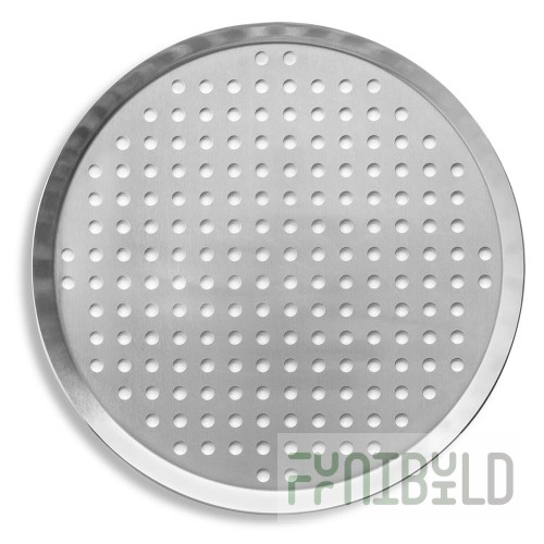 Vollrath PC07PN 7 Inch Perforated Pizza Pan 14 Gauge Aluminum Press Cut