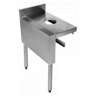 Glastender C-DW-12 12 Inch Removable Top Underbar Dry Waste Chute Stainless Steel