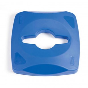 Rubbermaid 1788374 16 Inch Recycle Container Lid Blue Plastic
