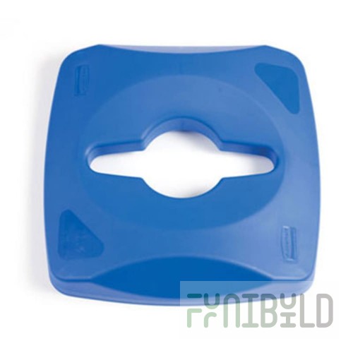 Rubbermaid 1788374 16 Inch Recycle Container Lid Blue Plastic