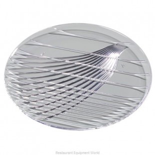 Carlisle 641307 13 Inch Diameter Round Festival Tray SAN Clear Molded Design