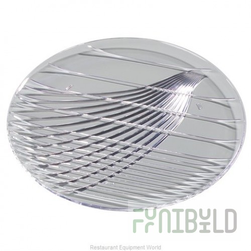 Carlisle 641307 13 Inch Diameter Round Festival Tray SAN Clear Molded Design