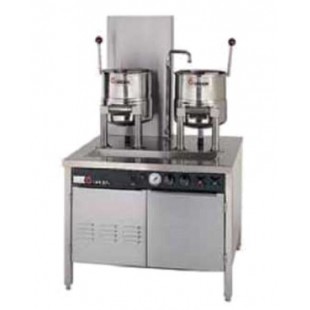 Groen 162870 66 Inch Direct Steam Kettle Cabinet Assembly with 2 Kettles and Tray Groen 162870 66 Inch Direct Steam Kettle Cabinet Assembly with 2 Kettles and Tray