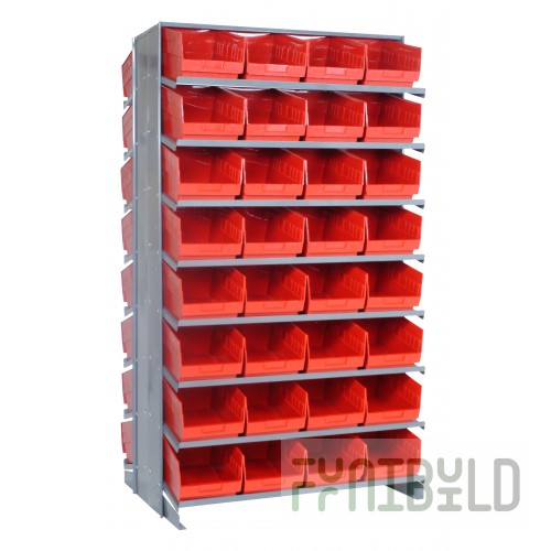 Quantum QPRD-207_RED Pick Rack Sloped Double-sided