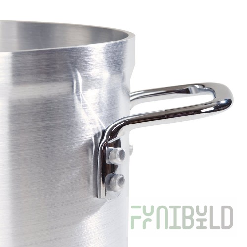 Carlisle 61216 16 Qt Standard Weight Stock Pot Aluminum with Loop Handles