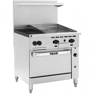 Vulcan 36R-2B24G_LP 36 Inch Gas Range with 2 Burners 30000 BTU and Griddle