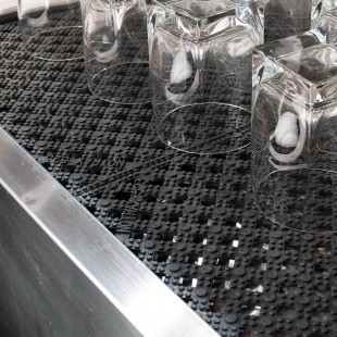 Notrax T47S1212BL 12 Inch PVC Molded Vinyl Interlocking Bar Mat Black