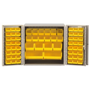 Quantum QSC-BG-36-MINCL 36 Inch Heavy-Duty Storage Cabinet with Clear Bins