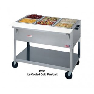 Duke P325 72-3/8 Inch Ice Cooled Cold Pan Unit with 5 Deep Pans Stainless Steel