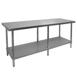 GSW USA WT-P3072W 72 Inch Commercial Work Table 16 Gauge Stainless Steel with Sound Deadened Top