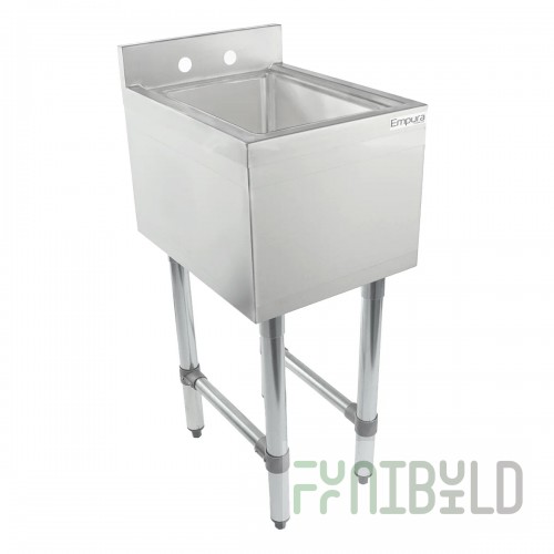 Empura Stainless EB1B101410LR 36 Inch Underbar Sink with 1 Bowl and Drainboards