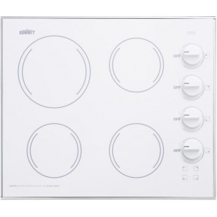 Summit CR425WH 24 Inch Electric Hotplate Radiant Cooktop with 4 Burners Summit CR425WH 24 Inch Electric Hotplate Radiant Cooktop with 4 Burners