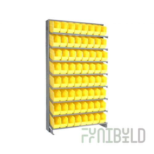 Quantum QPRS-201_YELLOW Pick Rack Sloped Single-sided