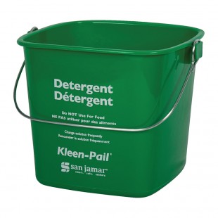 San Jamar KP256GN 8 Qt Ergonomic Handle with Bail Green Bucket Plastic San Jamar KP256GN 8 Qt Ergonomic Handle with Bail Green Bucket Plastic
