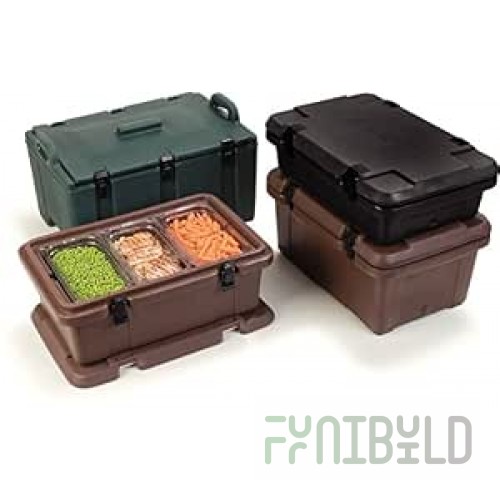Carlisle PC188N03 26 Inch Top Loader Insulated Food Carrier Black Polyethylene