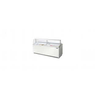 Turbo Air TIDC-91G-N 89 Inch Ice Cream Dipping Cabinet Green Finish 16 Tub Capacity