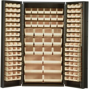 Quantum QSC-72-136CL 72 Inch Storage Cabinet 14 Gauge Welded Steel Gray