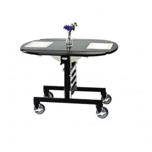 Geneva 74410 40 Inch Room Service Table Rectangular Tri-fold with Food Carrier Platforms Geneva 74410 40 Inch Room Service Table Rectangular Tri-fold with Food Carrier Platforms