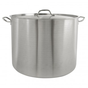 Thunder Group SLSPS4080 80 Qt Stainless Steel Stock Pot with Lid Induction Ready