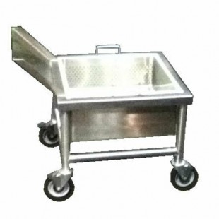 Winholt WS1T-SS2020-8-MLC 24 Inch Soak Sink with Silver Chute Stainless Steel Mobile