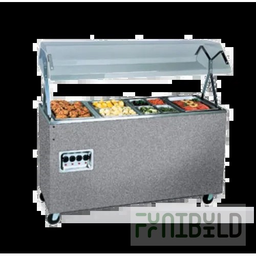 Vollrath 387302A 60 Inch Electric Hot Food Station with Buffet Breath Guard