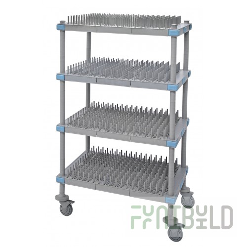 Quantum QPM245468PDR2 54 Inch Mobile Drying Rack Unit Gray Finish