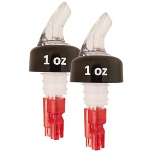 Winco 23751 1 Oz. Benchmark Pourers Drink Bar Mix Pourer Spout Red 2 Packs Winco 23751 1 Oz. Benchmark Pourers Drink Bar Mix Pourer Spout Red 2 Packs