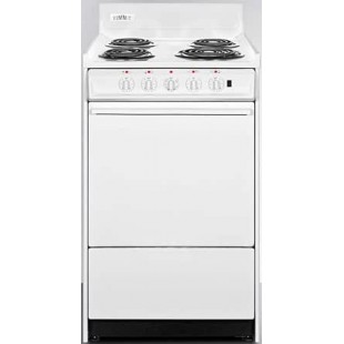 Summit WEM1171Q 20 Inch Electric Range 2.46 cu ft Oven Porcelain White Summit WEM1171Q 20 Inch Electric Range 2.46 cu ft Oven Porcelain White