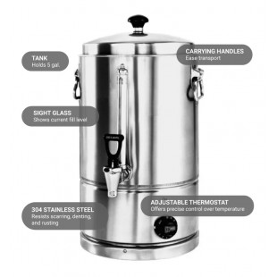 Grindmaster Cecilware CS115 11 Inch Electric Hot Water Dispenser with 5 Gallon Capacity Grindmaster Cecilware CS115 11 Inch Electric Hot Water Dispenser with 5 Gallon Capacity