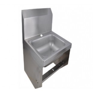 BK Resources BKHS-D-SS-1-BKK 9 Inch Space Saver Wall Mount Hand Sink Stainless Steel with Drain