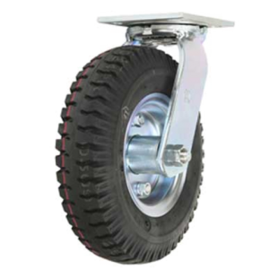 Forbes Industries H190028-S 8 Inch Black Pneumatic Wheel Swivel Caster