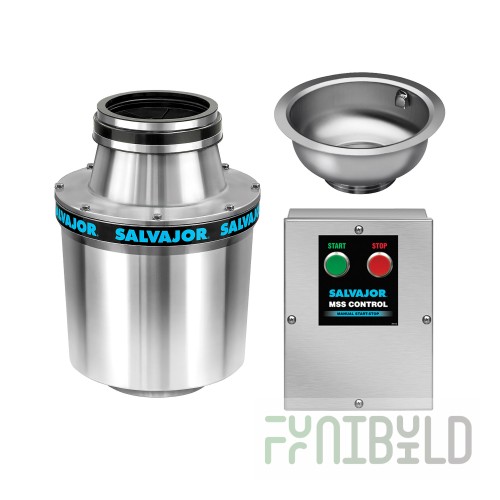 Salvajor 500-CA-MSS-PP 6-1/2 Inch Disposer With Cone Assembly Electric Aluminum