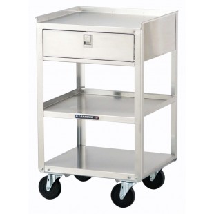 Lakeside 466 16-3/4 Inch Equipment Stand with 3 Shelves and One Drawer Stainless Steel
