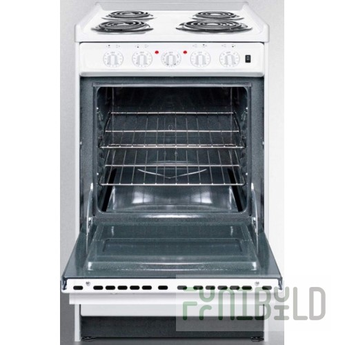 Summit WEM110R 20 Inch Electric Range with 2.46 Cu Ft Oven Capacity