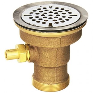 Fisher 65676 3-1/2 Inch DrainKing Waste Valve Vandal Resistant with Stainless Steel Flat Strainer