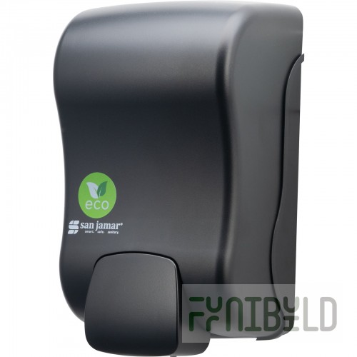 Carlisle S900REBK 4.37 Inch Manual Soap and Sanitizer Dispenser Black Plastic
