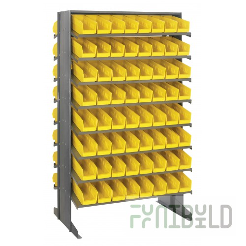 Quantum QPRD-101_YELLOW Pick Rack Sloped Double-sided