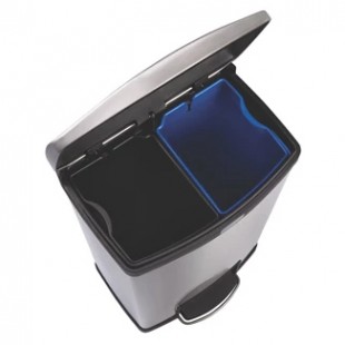 Rubbermaid 1901987 16-53/64 Inch Stainless Steel Trash Receptacle with Hinged Lid Rubbermaid 1901987 16-53/64 Inch Stainless Steel Trash Receptacle with Hinged Lid