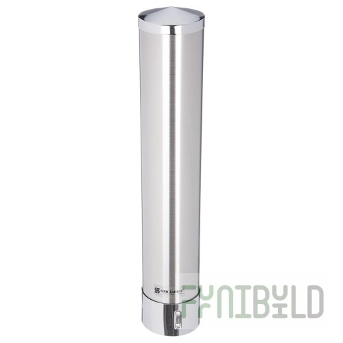 San Jamar C3000PSS 16 Inch Portion Cup Dispenser Surface Mount Stainless Steel
