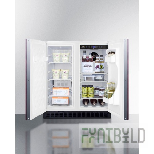Summit FFRF3075WIF 29 Inch 5.4 cu ft Refrigerator Freezer Undercounter with Stainless Steel Frame
