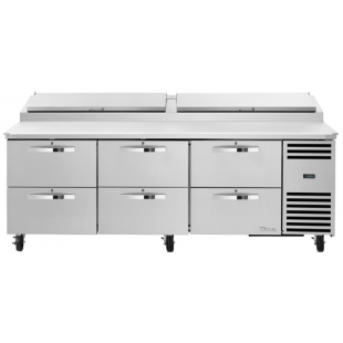 True Refrigeration TPP-AT2-93D-6-HC~SPEC3 93 Inch Stainless Steel Pizza Prep with 6 Drawers True Refrigeration TPP-AT2-93D-6-HC~SPEC3 93 Inch Stainless Steel Pizza Prep with 6 Drawers