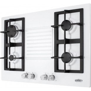 Summit GC431W 29 Inch Gas Cooktop with 4 Burners 25400 BTU and Cast Iron Grates