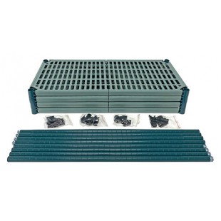 Quantum WR74-2454WPMS-5 54 Inch 5-Tier Solid Wire Plastic Mat Shelving Unit Quantum WR74-2454WPMS-5 54 Inch 5-Tier Solid Wire Plastic Mat Shelving Unit