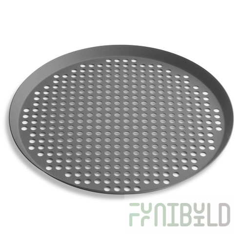 Vollrath PC12XPHC 12 Inch Perforated Pizza Pan Aluminum Hard Coat Anodized