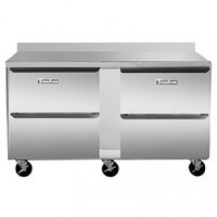 Traulsen UHT60-DD-SB 60 Inch Stainless Steel Reach-In Undercounter Refrigerator 2 Sections with 4 Drawers