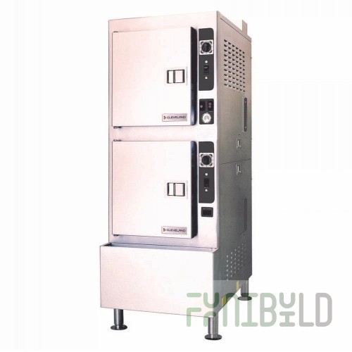 Cleveland 24CGA10@NQS 24 Inch Floor Model Gas Convection Steamer with 125000 BTU