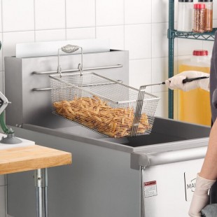 Grindmaster Cecilware V180P 8.75 Inch Commercial Deep Fry Basket gas Nickel Plated Steel with Plastic Handle