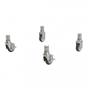 Alto Shaam 5008017@NC 3-1/2 Inch Plate Casters Rigid and Swivel with Brakes