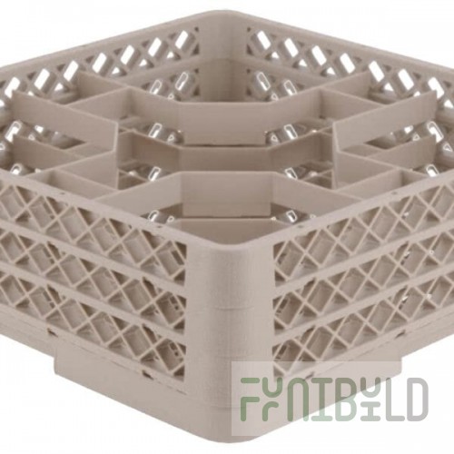 Vollrath TR13JJ-32 19 Inch Low Profile Glass Rack with 12 Compartments Beige