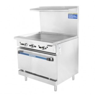 Turbo Air TARG-24G4B_NAT 48 Inch Gas Range with 4 Burners 32000 BTU and 2 Ovens